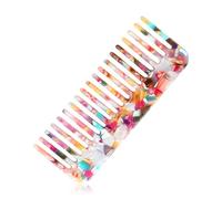 Lotsdonxia Wide Tooth Large Hair Detangling Comb - No-Handle Styling Comb for Long Thick Curl Wavy Wet Hair (Flower)