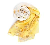 Lotsdonxia Women's Chiffon Scarf, 160cm Lightweight Floral Print Shawl, Available in 8 Vibrant Colours - Breathable, Skin-Friendly, Versatile Accessory