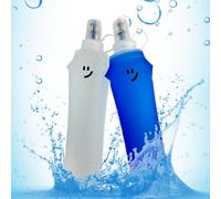 LotsJoy Soft Flask 500 ml, Foldable Drinking Bottle, Pack of 2 Water Bottles, BPA-Free Sports Bottle for Skiing, Cross-Country Skiing, Climbing, Cycling and Hiking