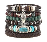 LOTSOF Western Turquoise Beaded Bracelet, Chic Stack Beaded Western Style for Country Concerts, Cowgirl Outfits & Boho Jewelry, Springs1, Turquoise Beads, no gemstone
