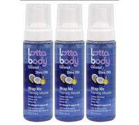 Lotta Body Wrap Me Foaming Mousse with Coconut & Shea Oils, 207ml, Pack of 3, for Natural Hair