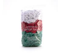 Lotta Loops by Friendly Lom - Bright Holiday Pack (Traditional Size) White, Red, Green Cotton Loops Makes 6 Potholders Approx 6" x 6" by Harrisville Designs Made in The USA