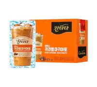 Lotte Cantata Korean Pouch Instant Coffee Ice Caramel Macchiato 230ml (Pack of 10) | Convenient Ready-to-Drink Iced Coffee Beverage