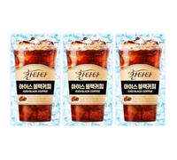 Lotte Cantata Korean Pouch Instant Ice Black Coffee Drink Easy & Convenient To Drink 230ml (Pack of 3)