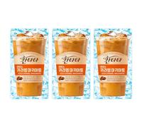 Lotte Cantata Korean Pouch Instant Ice Caramel Machiato Coffee Drink Easy & Convenient To Drink 230ml (Pack of 3)