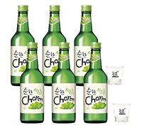 Lotte Chum Churum SOONHARI Soju - Green Grape Flavour 12% Alc 360ml (Pack of 6)