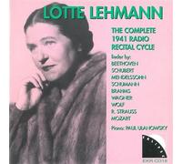Lotte Lehmann - 1941 Radio Recital Cycle
