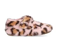 Lotte Leopard Plush Slippers for Girls with Natural Rubber Sole by Living Kitzbühel