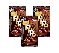 Lotte Toppo The Chocolat Chocolate Filled Biscuit Sticks 72g Pack, Crispy Cocoa Biscuit Sticks with Rich Chocolate Filling, Authentic Japanese Snack (Pack of 3)
