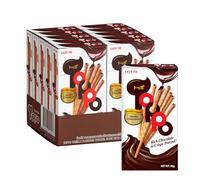 Lotte Toppo Vanilla 10 x 40g | Crunchy Biscuit Sticks Filled with Smooth Vanilla Cream | Thai Snack Treat | Great for Sharing & Gifting