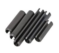 lotted Spring Roll Pin, Carbon Steel Slotted Split Spring Pins Black M5x8-45mm(M5x25mm-30pcs)