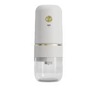 LOTTEDS Electric Burr Coffee Grinder, Portable USB Rechargeable Mini Coffee Grinder, Adjustable Grind Settings, Cordless Electric Coffee Maker (White)