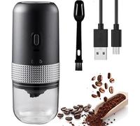 LOTTEDS Electric Coffee Bean Grinder, Portable Cordless Burr-Free Coffee Grinder,Adjustable Coarseness Settings, Extra Long Life, USB Rechargeable, Mini Ceramic Coffee Grinder for Beans (Gray)