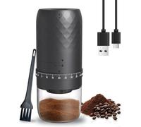 LOTTEDS Portable Electric Burr Coffee Grinder with 40 Adjustable Settings,1800mAh Rechargeable Coffee Bean Grinder with Conical Ceramic Burr, for Travel, Camping (Black-2)