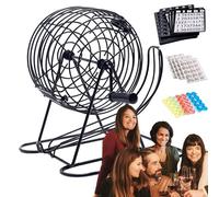 Lottery Ball Machine - Premium Bingo Cage, Visible Drum | Entertainment Game Accessory for Events, Party Drawings, Social Gatherings, Raffle Prizes, Fundraising, Family Game Night Durable Spinner