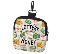 Lottery Coin Purse Money Pouch Lucky Lotto Winner Gift Change Purse Wallet | Lottery Player Gift Scratchs Off Gifts Ticket Holder Small Money Coin Purse Wallet Zipper Pouch Holder Bag Change Purse