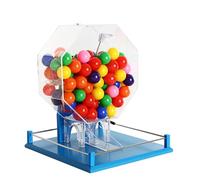 Lottery Drawing Machine, 100-Ball Acrylic Bingo Set, Manual Interactive Toy for Large Groups and Parties