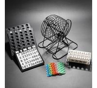 Lottery Machine, Hand Crank Drawing Cage with 75 Balls, Bingo Ball Machine for Celebrations, Events, and Game Nights