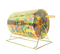 Lottery Raffle Drum Spinning | Brass Plated Ticket Poker | Exquisite Workmanship, Comfortable Hand | Holds 130 Balls | Ideal for Promotional Activities |