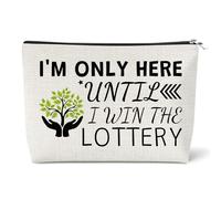 Lottery Themed Makeup Bag Funny Lottery Scratching Gift Lotterys Lover Gift Gambling Bingo Lover Gifts Cosmetic Bag Lucky Gifts for Casino Lovers Game Lovers Christmas Birthday Retirement Present