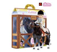 Lottie Doll and Black Horse Pony Pals Set LT054 Inspirational 18cm Doll New