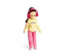 Bigjigs Toys Lottie Dolls Coder Girl Doll, Pink