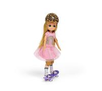 Lottie Dolls Skate Park Doll with Skateboard and Leopard-Print Helmet, 18cm Tall