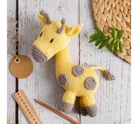 Lottie Giraffe Knitting Kit Wool Couture Yellow One Size