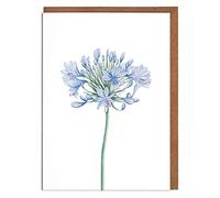 Lottie Murphy Agapanthus Floral Blank Card - Female Birthday Card - Card for Her