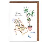 Lottie Murphy Deck Chair Retirement Card - ' Happy Retirement' - Card for Her - Card for Him