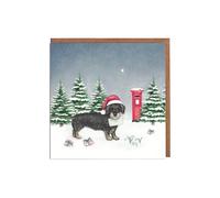 Lottie Murphy - Luxury Dachshund Sausage Dog Christmas Card - Blank Christmas Card - Designed & Printed in the UK - Luxury 300gsm Card - 12.5 x 12.5cm