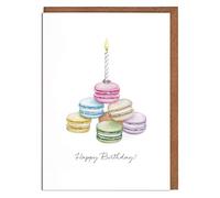 Lottie Murphy - Macaron Birthday Card - Female Birthday Card for Her - Designed & Printed in the UK - Luxury 300gsm Card - 12.7 x 17.7cm