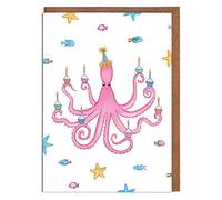 Lottie Murphy Octopus Birthday Card - Blank Card - Female Birthday Card - Card for Her