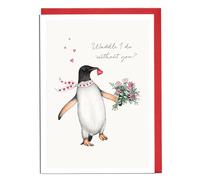 Lottie Murphy - Penguin Valentine's Day Card - 'Waddle I do Without You?'