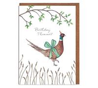 Lottie Murphy -Pheasant Birthday Card - ‘Birthday Pheasant’ - Card for Him - Featuring Country Pheasant - Luxury 300gsm Card - 12.7 x 17.7cm