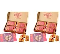 Lottie Shaw's Cherry & Almond Flapjack Letterbox Box - 4 x 100g, Vegan, Yorkshire Craft Bakery, Post Friendly (Pack of 2)