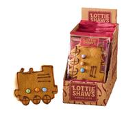 Lottie Shaw's Gingerbread Trains 12 x 50g - Individually Wrapped, Chocolate Buttons, Yorkshire Craft Bakery