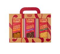 Lottie Shaw's Luxury Biscuit Box 600g - 3 Packs: Parkin, Shortbread & Triple Chocolate, Yorkshire Bakery