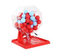 ＡＷＨＡＯ Lotto Ball Machine with Handcrank for Number Selection in Bingo Games, Red Blue Balls