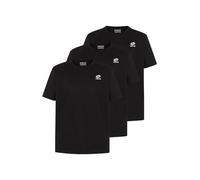 Lotto Basic Men's T-Shirt Pack of 3 I Regular Fit T Shirt Men Made of 100% Cotton I T Shirts Men with Small Logo I Men's Shirts Short Sleeve I Men's T-Shirt Size M-5XL, black, L