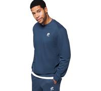 Lotto Basic Sweatshirt Men's I Cotton Pullover without Hood & with Small Logo I Casual Regular Fit Men's Jumper Available in 3 Colours I Sweatshirts in S-3XL, blue, L