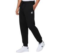 Lotto Men's Jogging Bottoms, Black, Size M, Men's Tracksuit Bottoms with Side Pockets, Sweatpants with Elastic Waistband and Drawstring, Sports Trousers, Men's Long, Casual Trousers Made of Cotton Mix