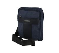 Lotto Men's Shoulder Bag, Adjustable Strap, Faux Leather, Navy Blue