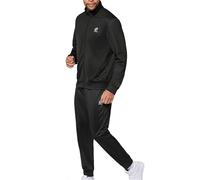 LOTTO Men's Tracksuit, Dark Blue, Size M-5XL, Sports Suit, Regular Fit, Made of 100% Polyester, Leisure Suit with Elastic Waist and Practical Side Pockets, Jogging Suit, black, L