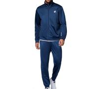 LOTTO Men's Tracksuit, Dark Blue, Size M-5XL, Sports Suit, Regular Fit, Made of 100% Polyester, Leisure Suit with Elastic Waist and Practical Side Pockets, Jogging Suit, blue, L