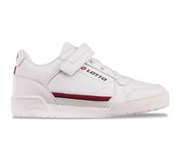 LOTTO Nandu K, Unisex Sneakers - Children and Boys, White Red, 28 EU