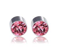 Lottoy® 1 Pair Unisex Weight Loss Ear Stud, Healthy Stimulating Acupoints Magnetic Therapy Earrings (Pink)