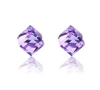 Lottoy® 1 Pairs Weight Loss Magnetic Water Cube Clip-Ons Ear Stud for Women Girls Health Magnet (Purple)