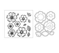 Lottoy Flower Silicone Stamp and Die Sets for Card Making Craft, DIY Embossing Photo Album Decorative New