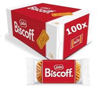 Lottus Bischoff Individually Wrapped Original Caramelised Biscuits, Single Package Welcome Pack (Pack of 100)